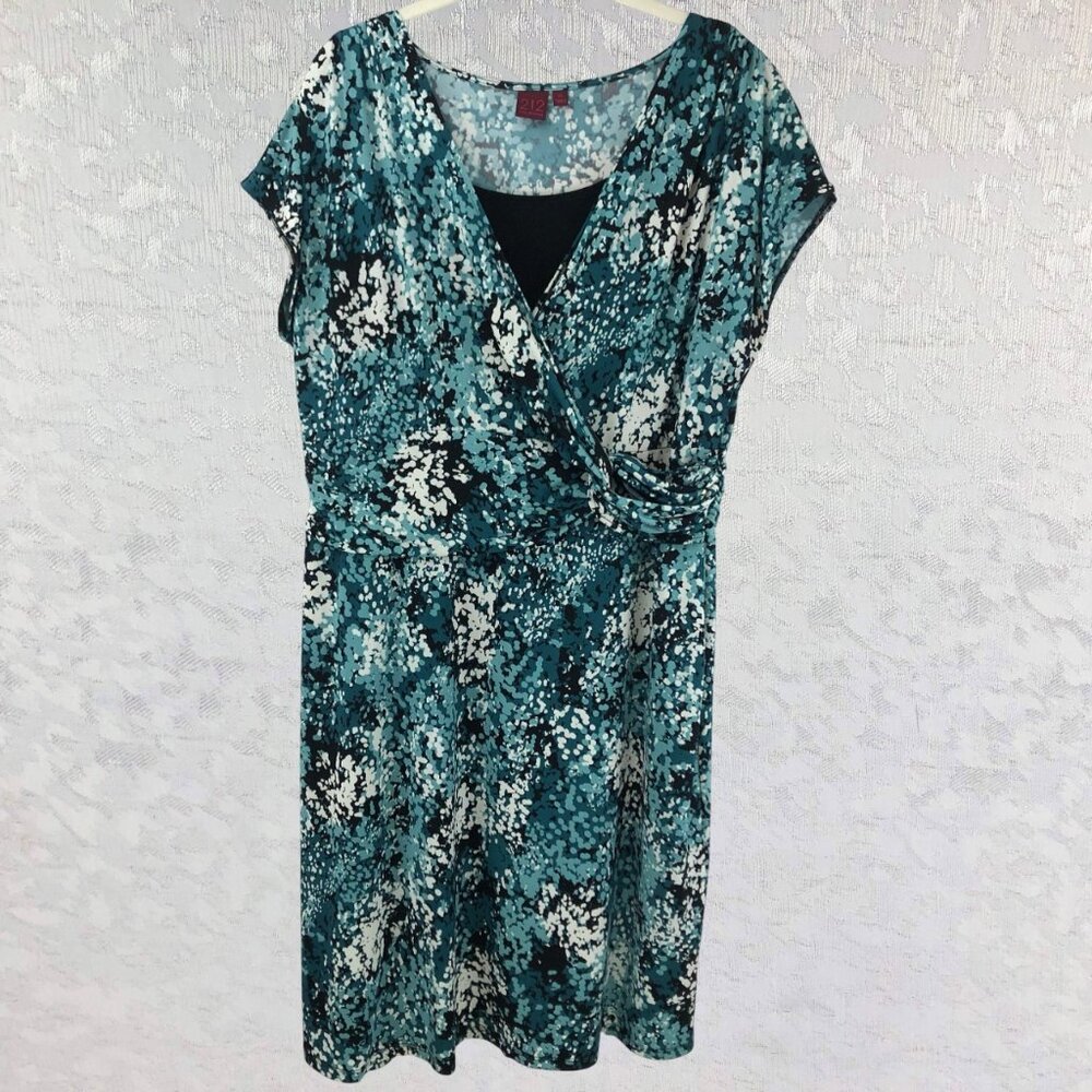 212 Collection Unique Multi-Color Pattern Midi Dr… - image 1